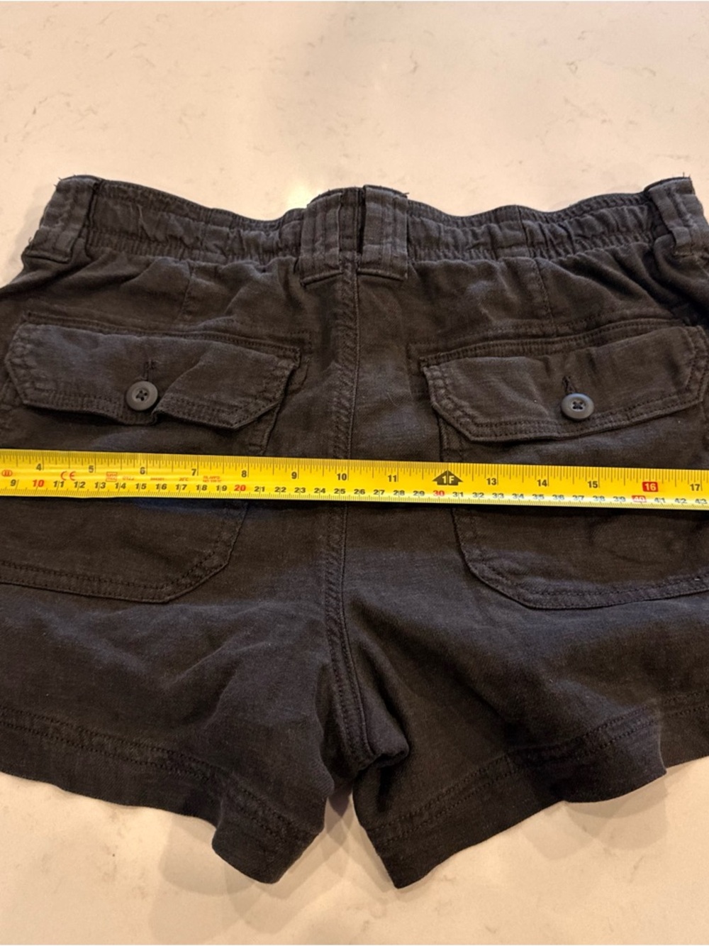 American Eagle Outfitters Women's Dark Grey Linen Safari Shorts - Picture 6 of 6